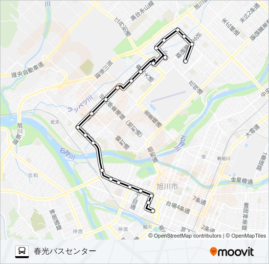 緑町 バスの路線図