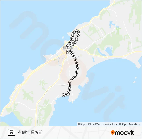 花咲線（根室交通） バスの路線図
