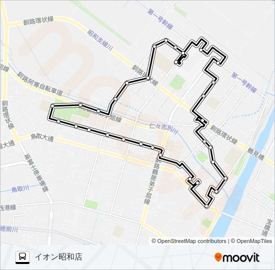 循環バスぐるっと バスの路線図