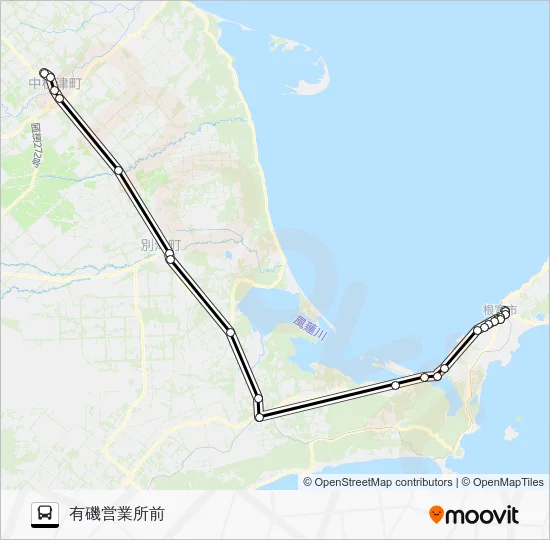 Nakashibetsu Airport Line Bus Line Map