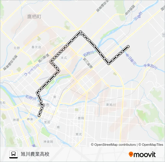 １９番 Bus Line Map
