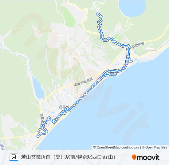 資料館前 バスの路線図