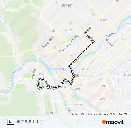 ５３０番 Bus Line Map