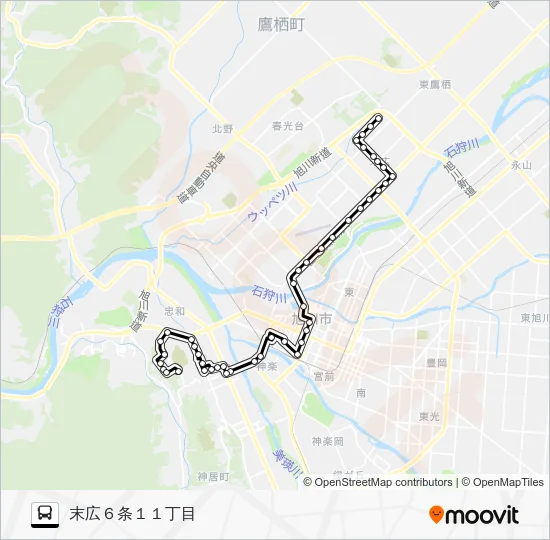 ５３０番 バスの路線図