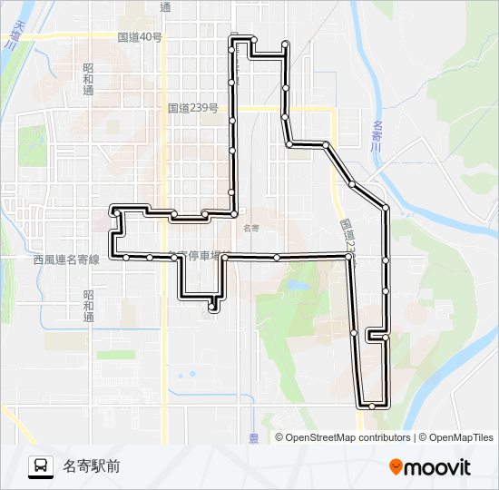 東まわり Bus Line Map