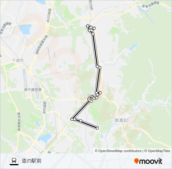 安平町循環バス バスの路線図