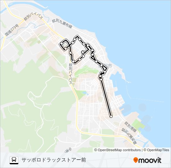北循環バス Bus Line Map