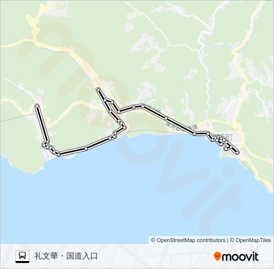 礼文華 バスの路線図