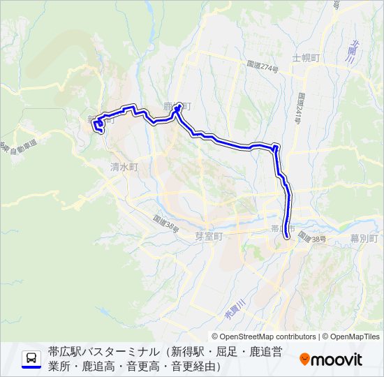 53 バスの路線図
