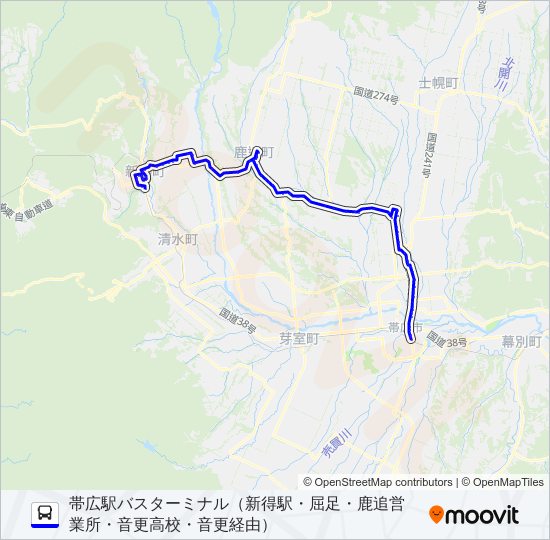 53 バスの路線図