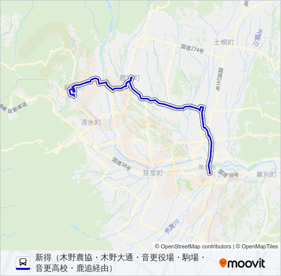 53 バスの路線図