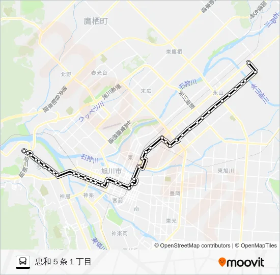 ６３番 Bus Line Map