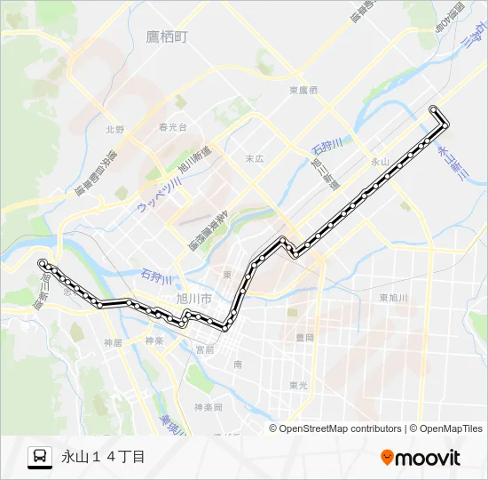 ６３番 Bus Line Map