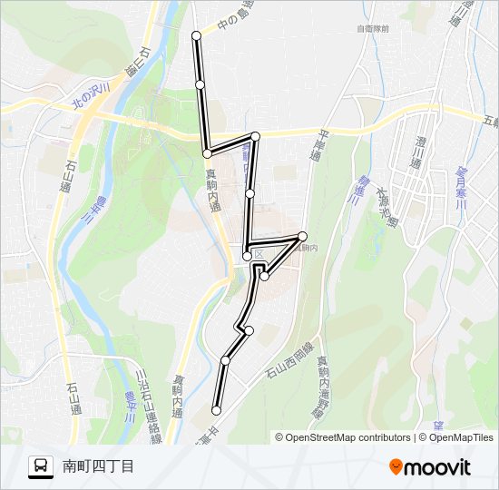 南４ バスの路線図