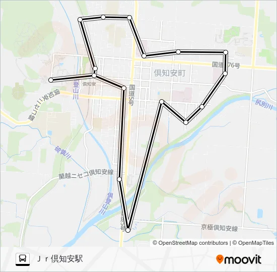 東西ルート バスの路線図