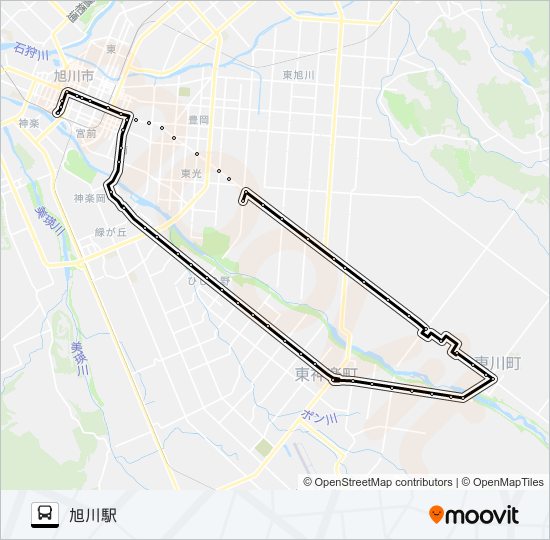 ６７番 bus Line Map