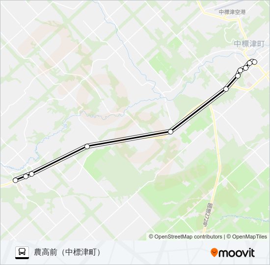 中標津計根別線［浄水場経由］ バスの路線図