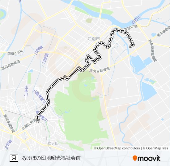 札幌線 バスの路線図