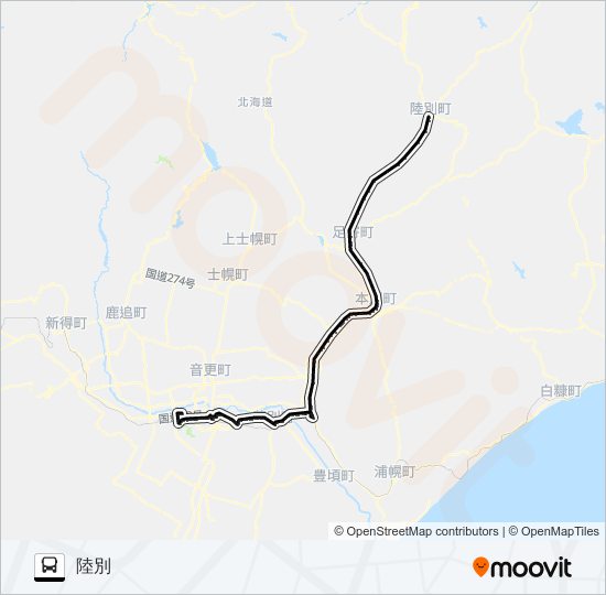 帯広 バスの路線図