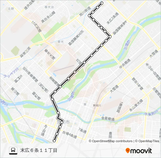 １５番 Bus Line Map