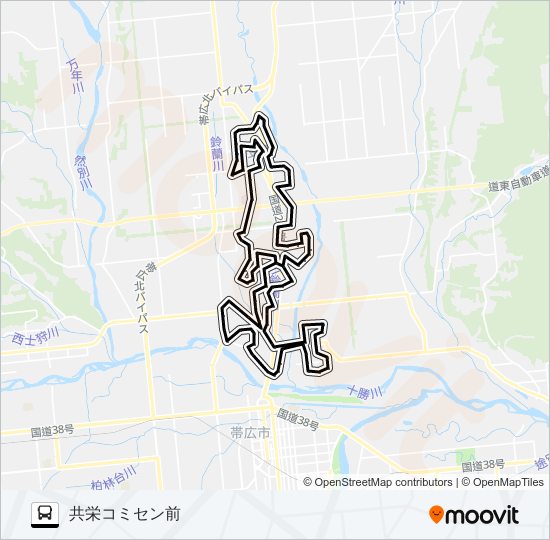 しらかば号 バスの路線図