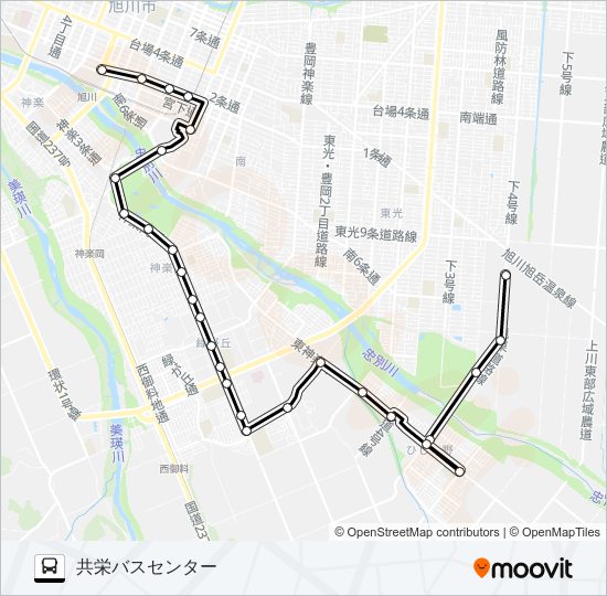 ひじり野 bus Line Map