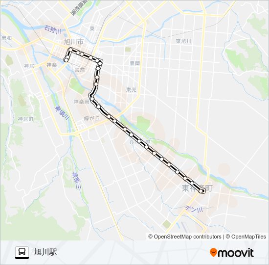 ７０番 bus Line Map