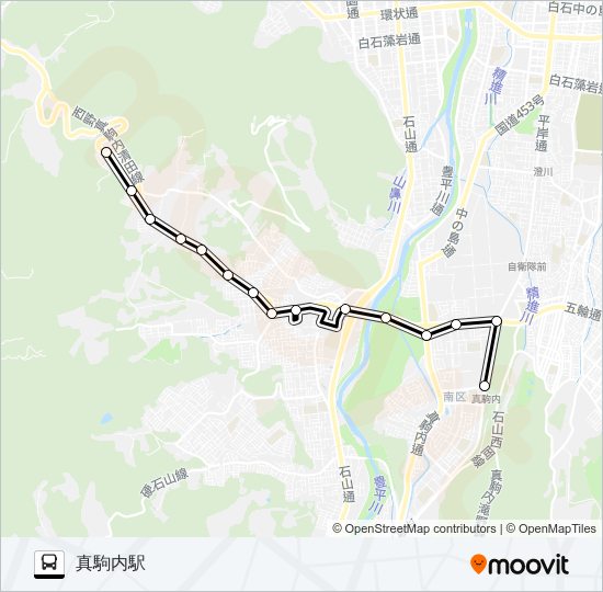 南９７ Bus Line Map