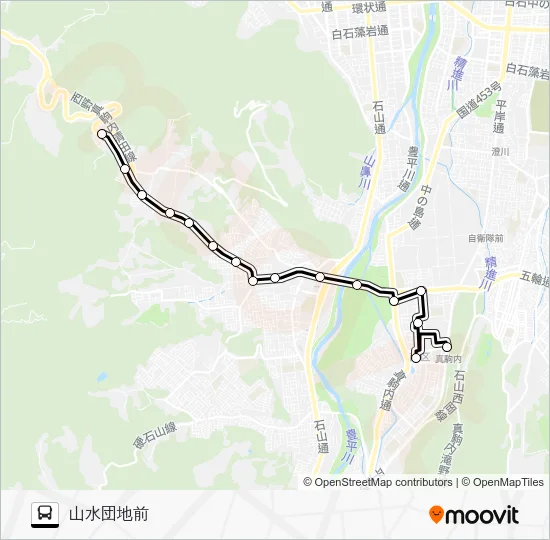 南９７ Bus Line Map