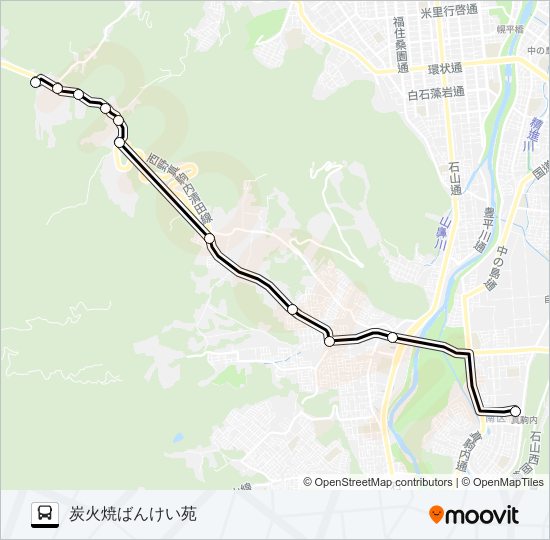 発寒南 バスの路線図