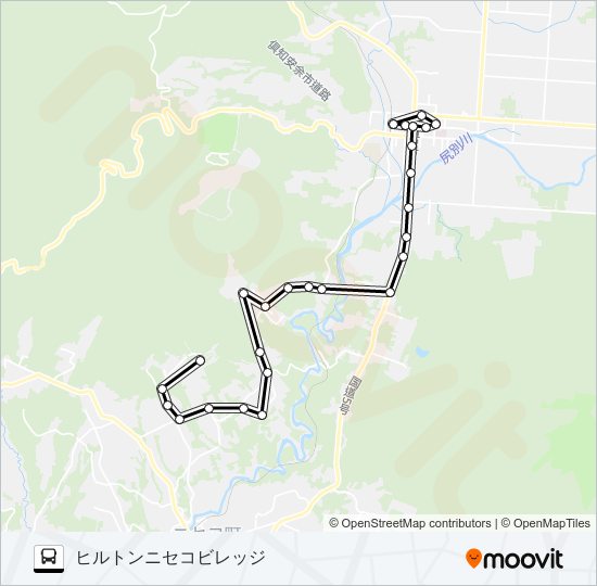 倶知安線 bus Line Map