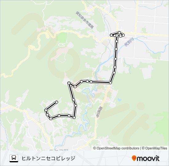 倶知安線 バスの路線図