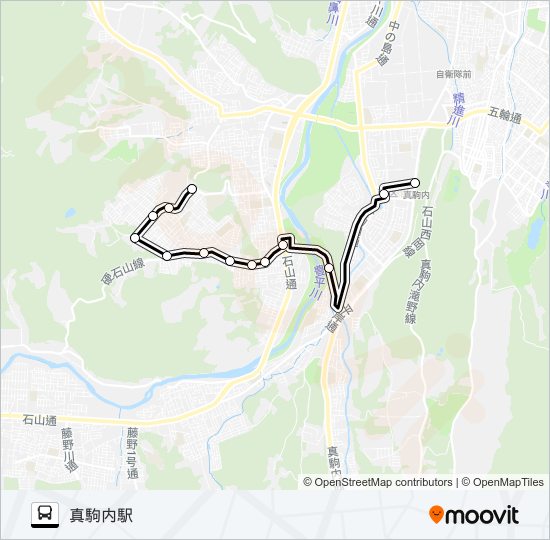 南急行ルート スケジュール 停車地 地図 真駒内駅 アップデート済み