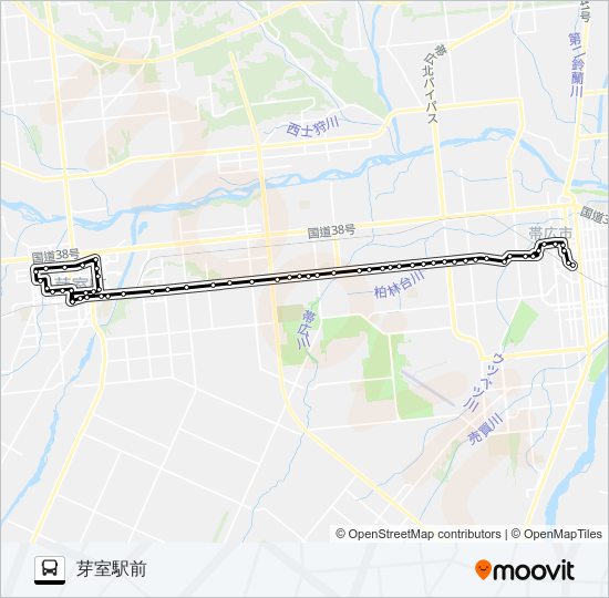 芽室線 バスの路線図