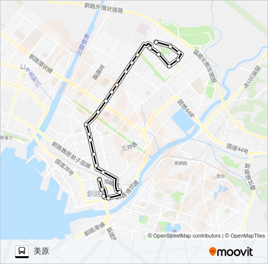 美原線 バスの路線図