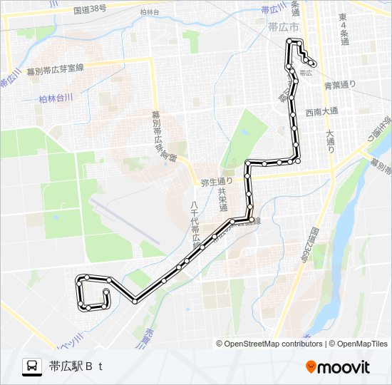 大空団地線 バスの路線図