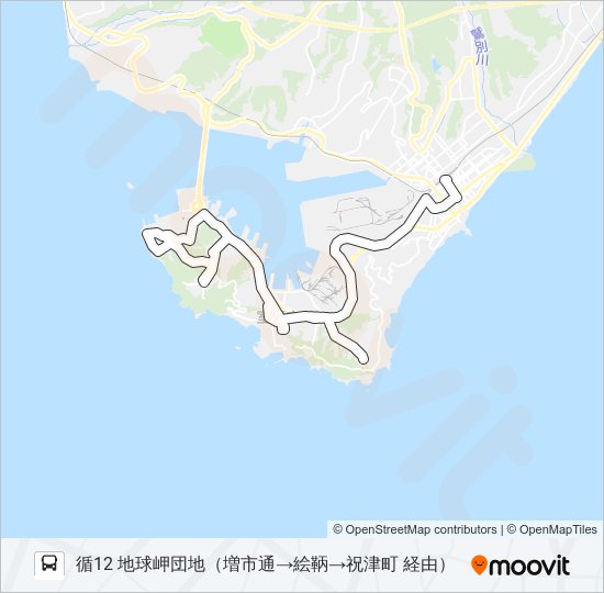 絵鞆循環線 バスの路線図