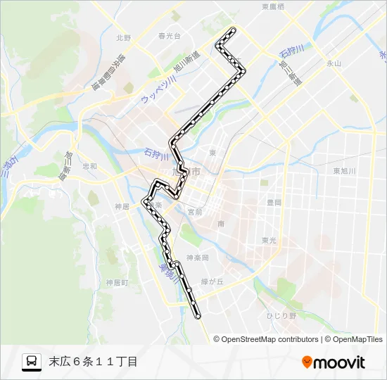１１４番 Bus Line Map