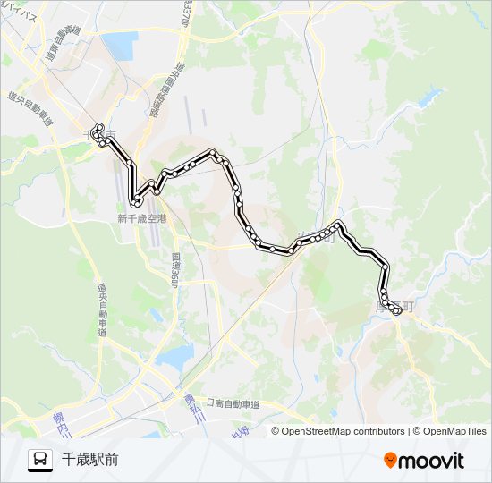 千歳線（あつま） バスの路線図