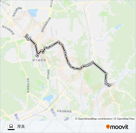 千歳線（あつま） バスの路線図