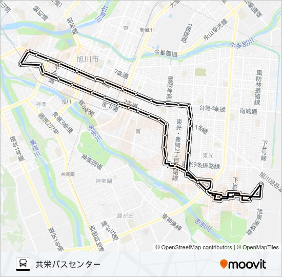 ２番 bus Line Map