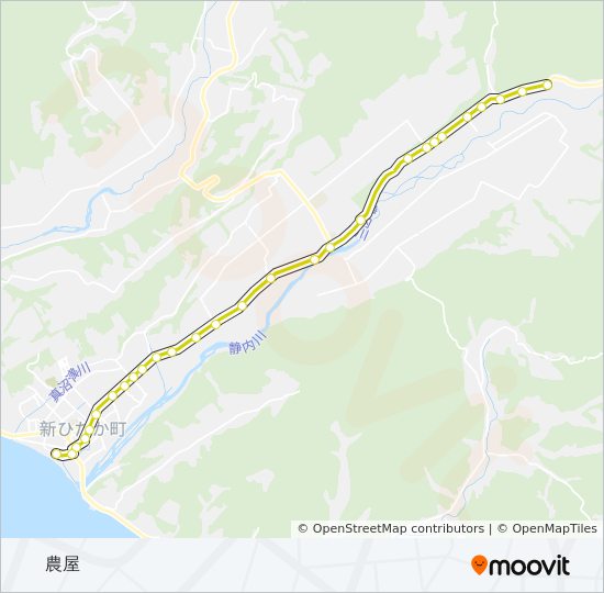静内～農屋 bus Line Map