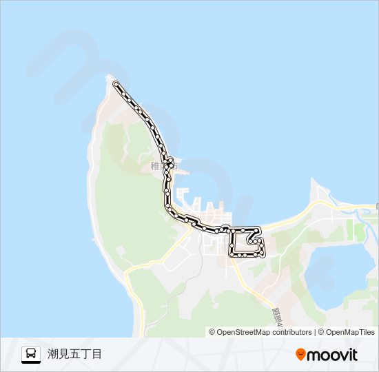 富岡線［ノシャップ～潮見五］ バスの路線図