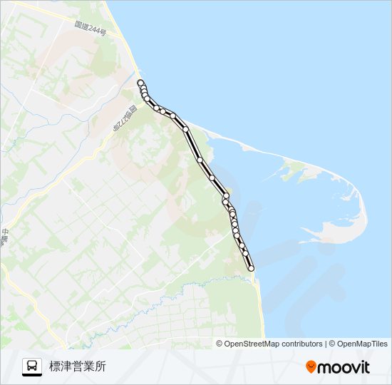 尾岱沼線 バスの路線図