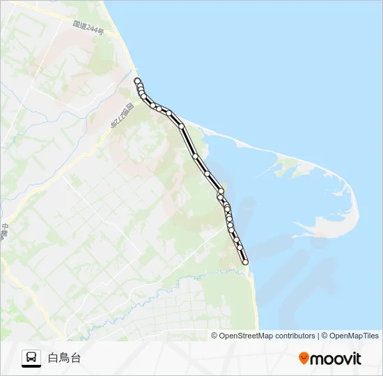 尾岱沼線 Bus Line Map