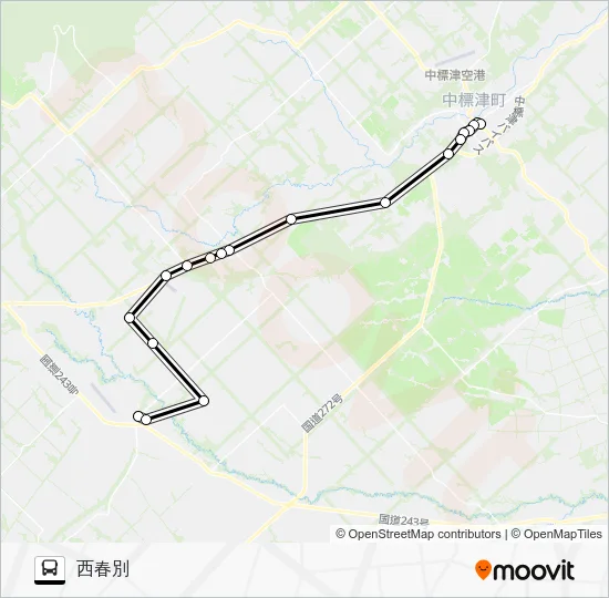 Nakashibetsu Shibetsu Line Bus Line Map