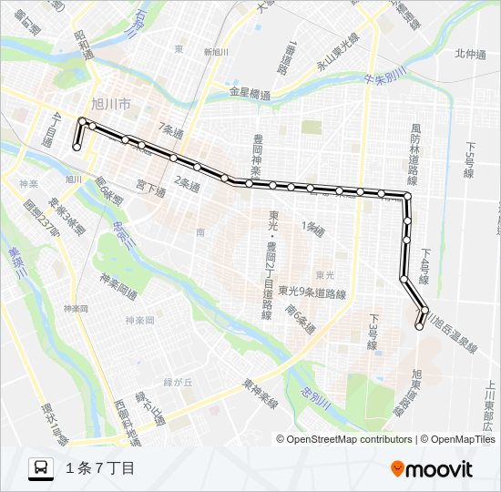 豊岡 bus Line Map