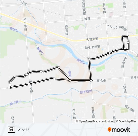 メッセ バスの路線図