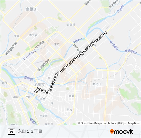 ６８番 バスの路線図