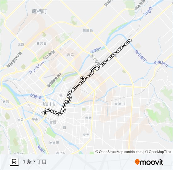 ６８番 バスの路線図